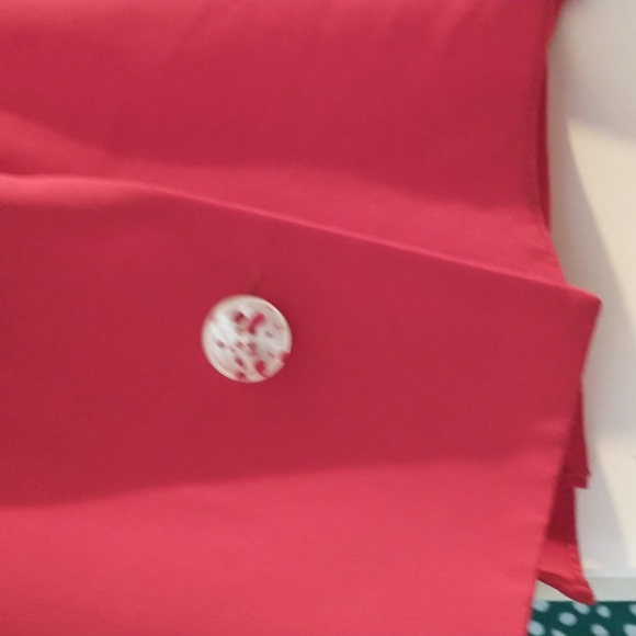 Arias 100%silk red blouse size small - Picture 6 of 12